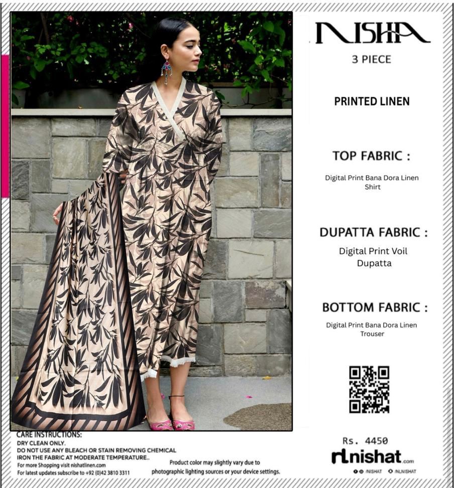 NISHAT DORYA LINEN THREE PIECE