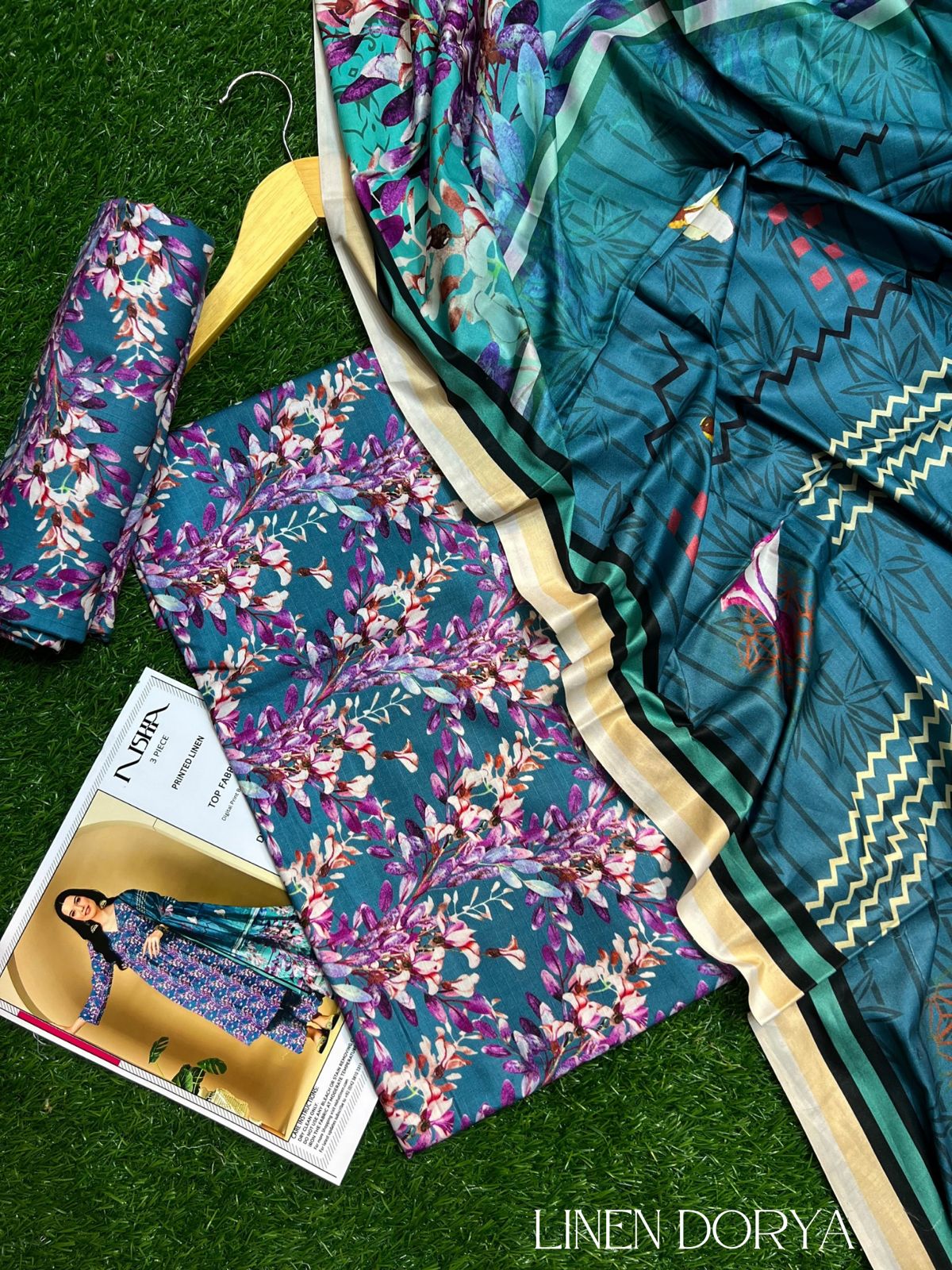 NISHAT DORYA LINEN THREE PIECE