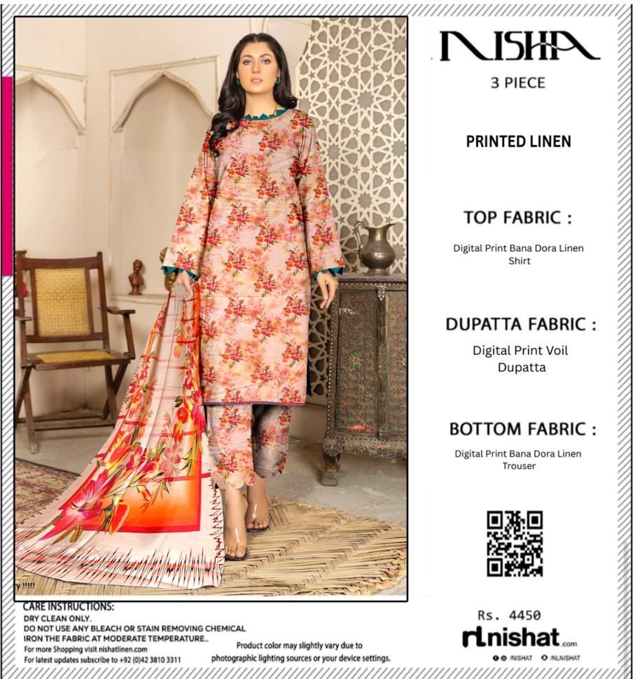 NISHAT DORYA LINEN THREE PIECE