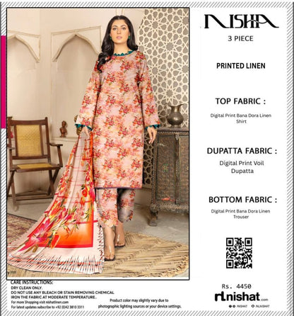 NISHAT DORYA LINEN THREE PIECE