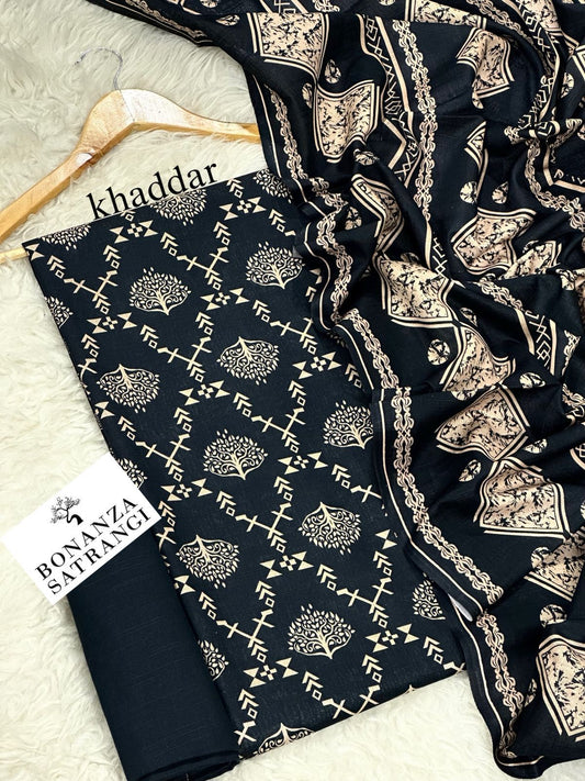 BONANZA SATRANGI KHADDAR THREE PIECE