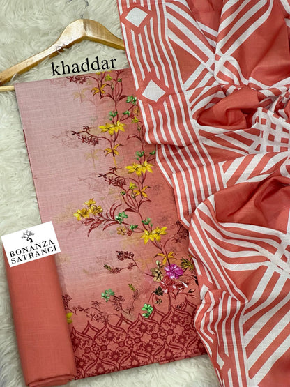 BONANZA SATRANGI KHADDAR THREE PIECE
