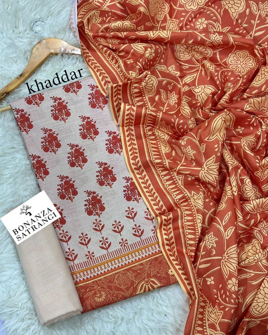 BONANZA SATRANGI KHADDAR THREE PIECE