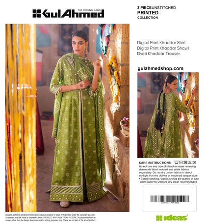 GUL AHMAD KHADDAR THREE PIECE