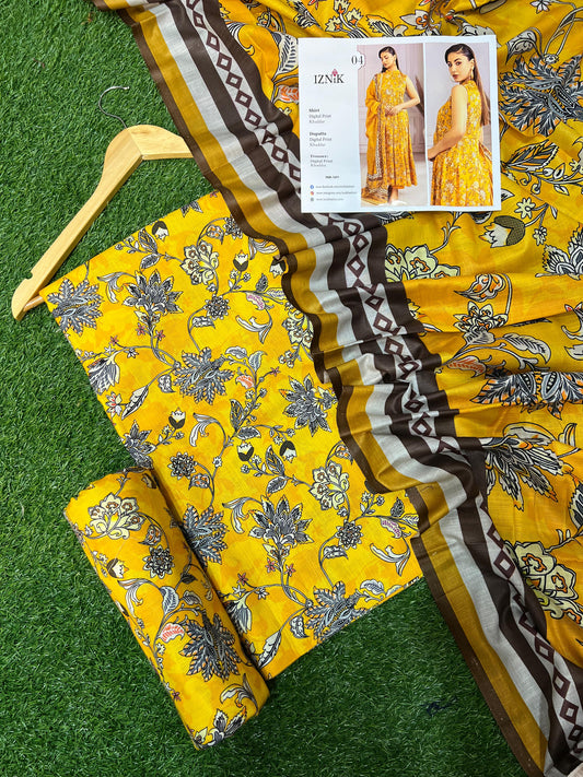 IZNIK KHADDAR THREE PIECE