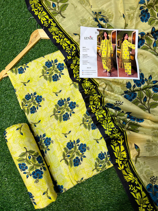IZNIK KHADDAR THREE PIECE