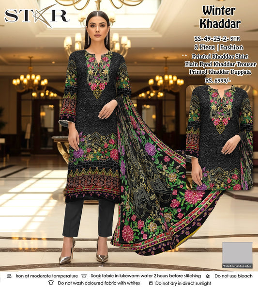 STAR KHADDAR THREE PIECE