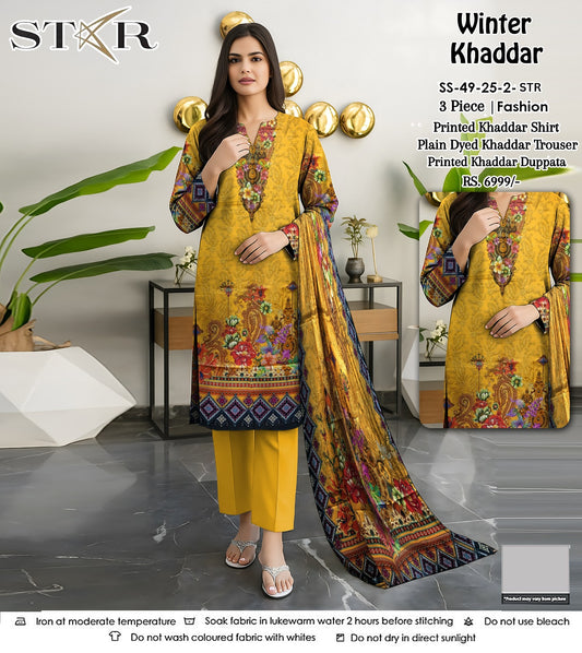 STAR KHADDAR THREE PIECE