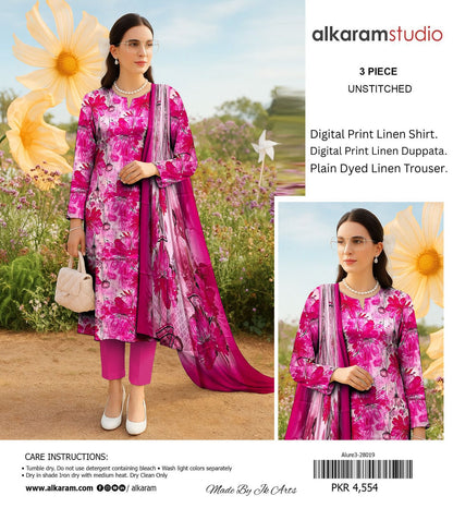 AL KARAM LINEN THREE PIECE