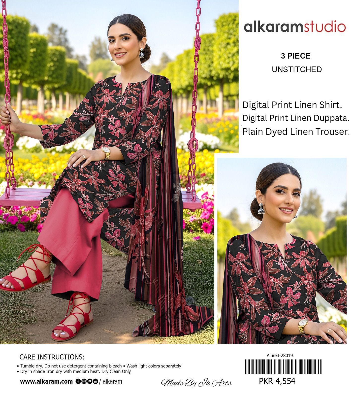 AL KARAM LINEN THREE PIECE