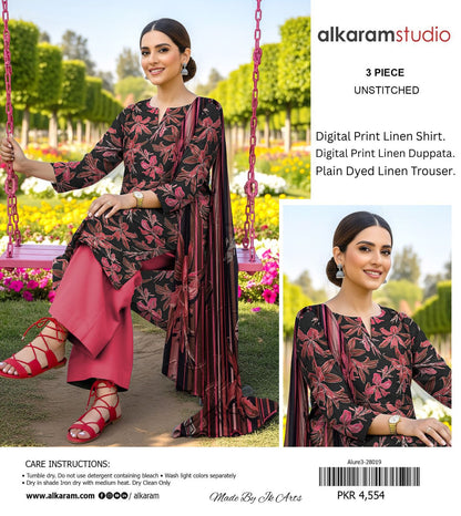 AL KARAM LINEN THREE PIECE