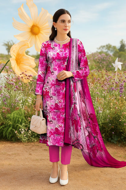 AL KARAM LINEN THREE PIECE