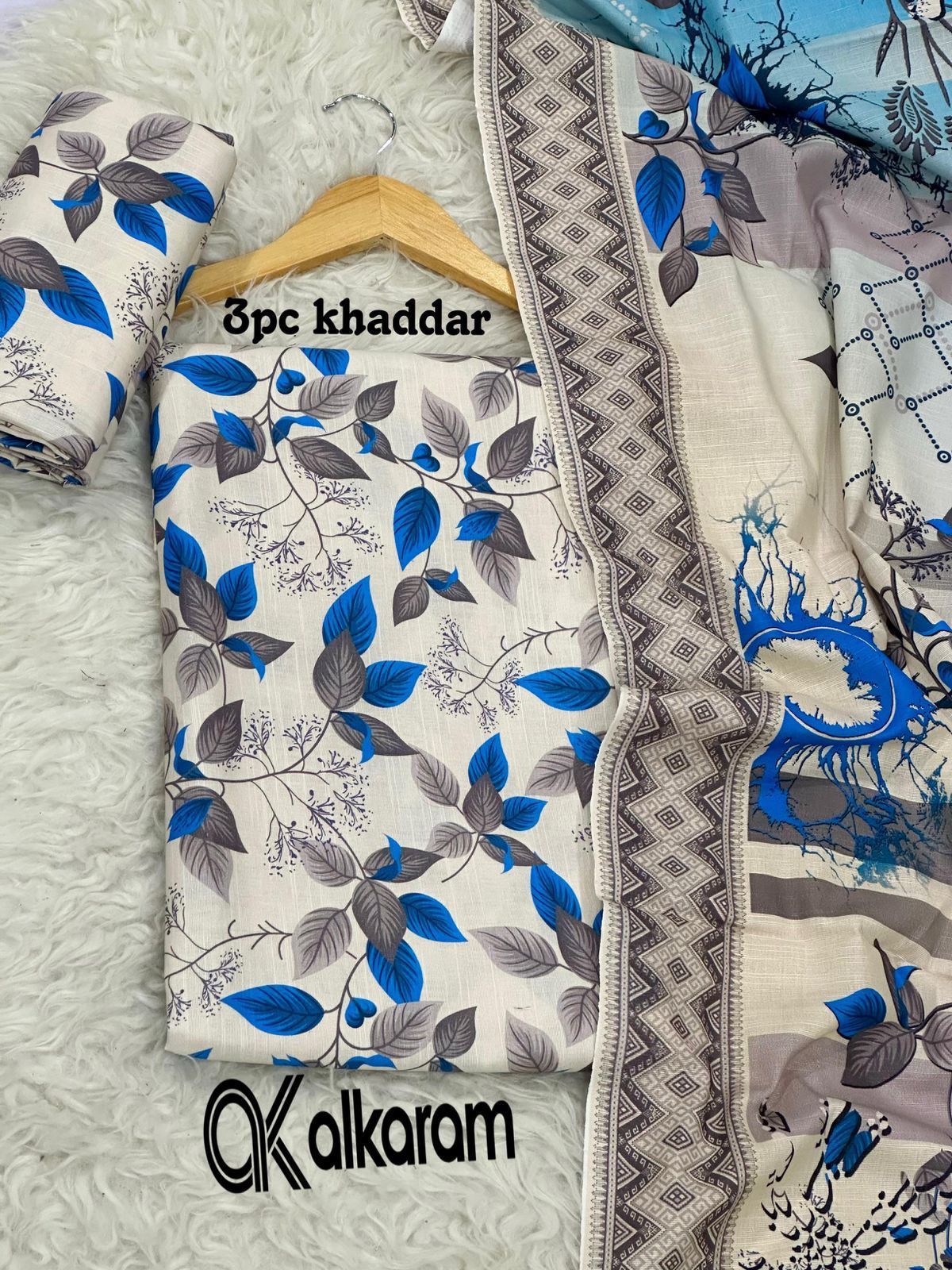 AL KARAM KHADDAR THREE PIECE