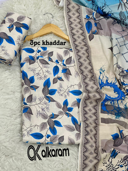AL KARAM KHADDAR THREE PIECE