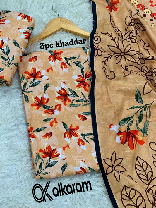 AL KARAM KHADDAR THREE PIECE