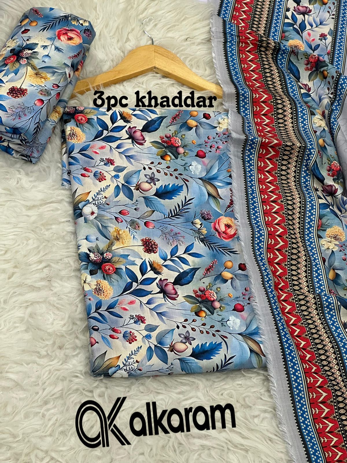 AL KARAM KHADDAR THREE PIECE