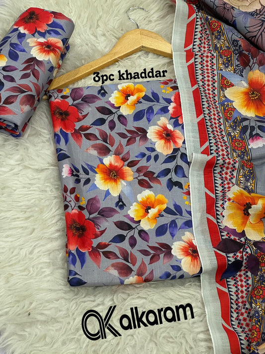 AL KARAM KHADDAR THREE PIECE