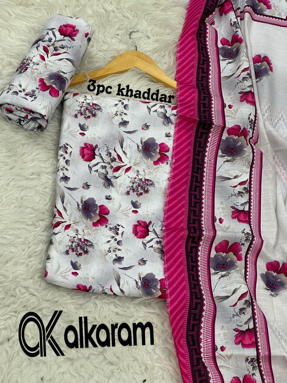 AL KARAM KHADDAR THREE PIECE