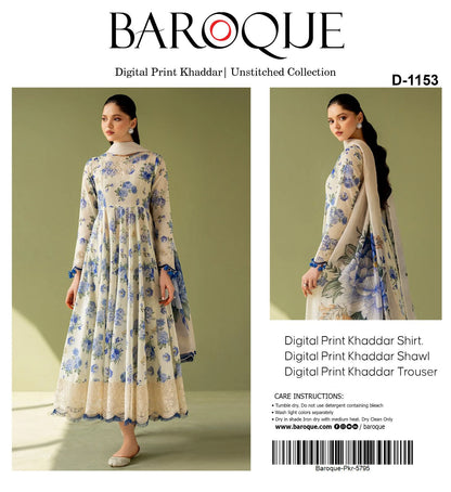 BAROQUE KHADDAR THREE PIECE