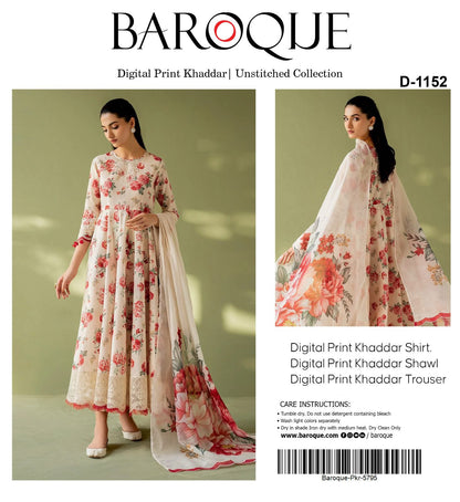 BAROQUE KHADDAR THREE PIECE