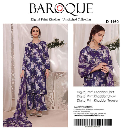 BAROQUE KHADDAR THREE PIECE