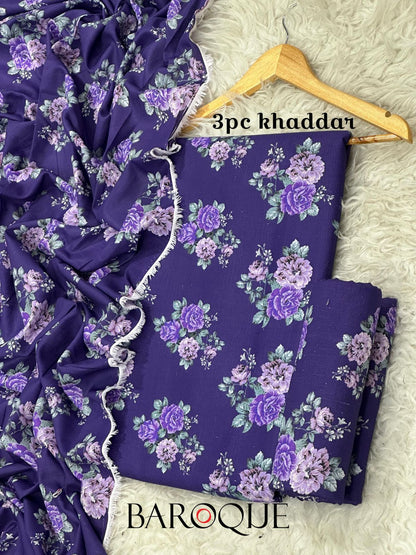 BAROQUE KHADDAR THREE PIECE