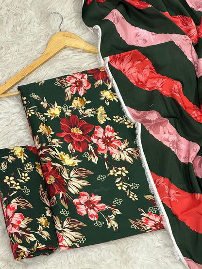 KHAADI LINEN VISCOSE THREE PIECE