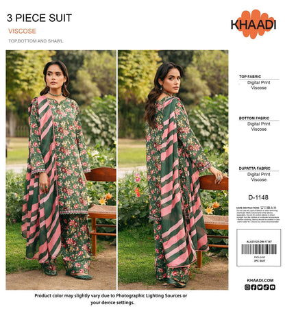 KHAADI LINEN VISCOSE THREE PIECE