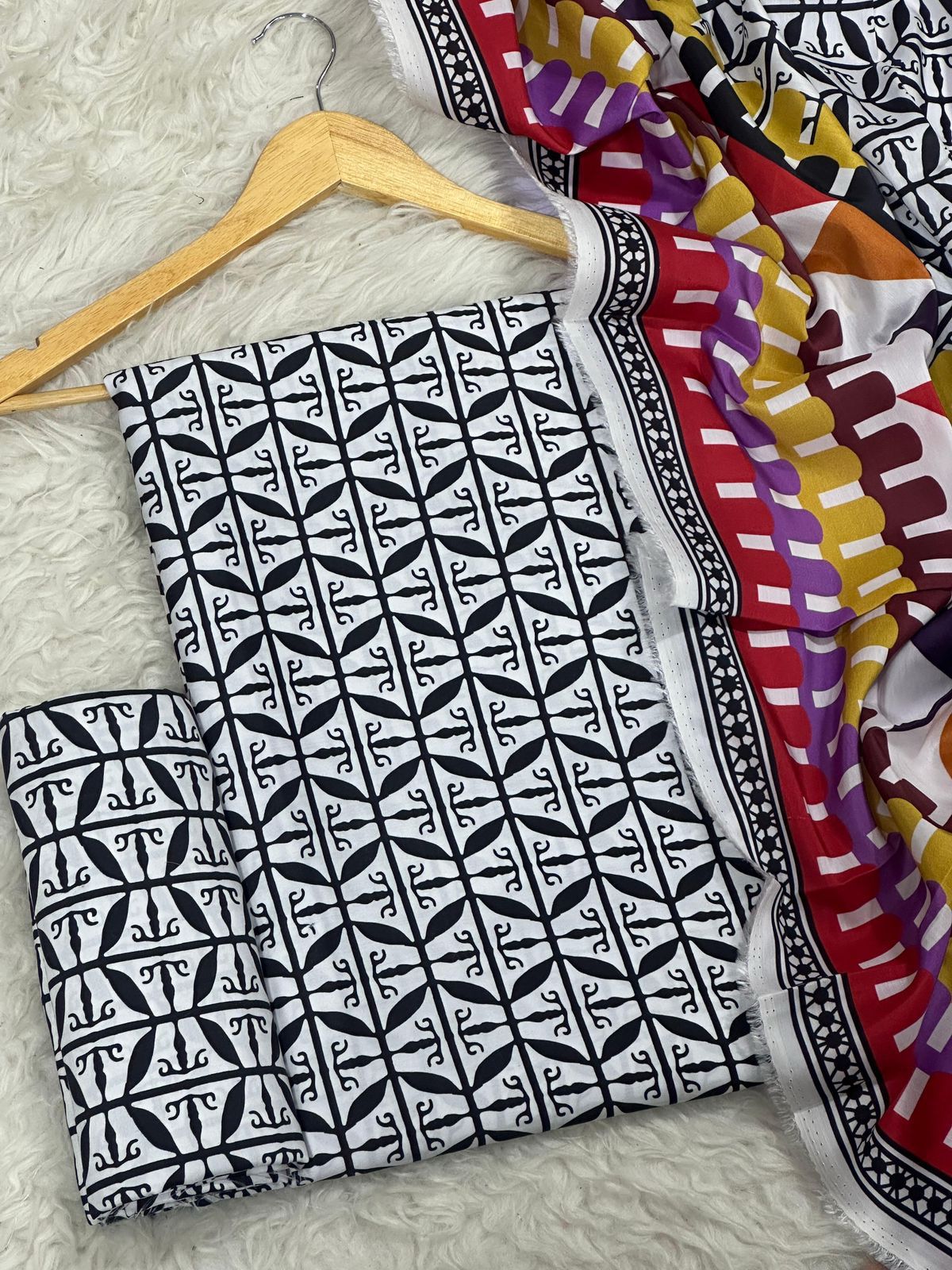 KHAADI LINEN VISCOSE THREE PIECE