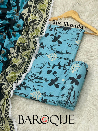 BAROQUE KHADDAR THREE PIECE