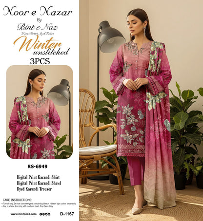 NOOR E NAZAR BINT E NAZ KORANDI THREE PIECE