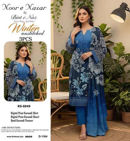 NOOR E NAZAR BINT E NAZ KORANDI THREE PIECE