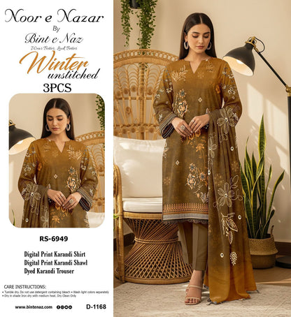 NOOR E NAZAR BINT E NAZ KORANDI THREE PIECE