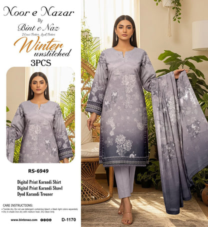 NOOR E NAZAR BINT E NAZ KORANDI THREE PIECE