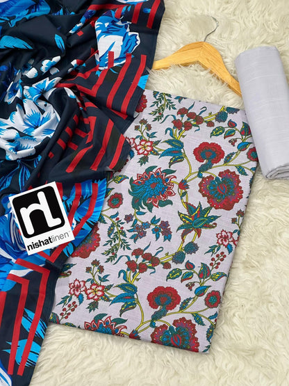 NISHAT KHADDAR THREE PIECE