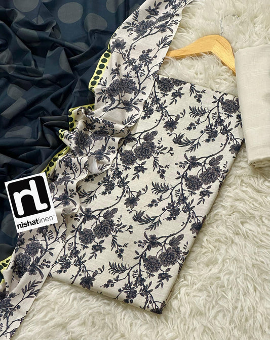 NISHAT KHADDAR THREE PIECE
