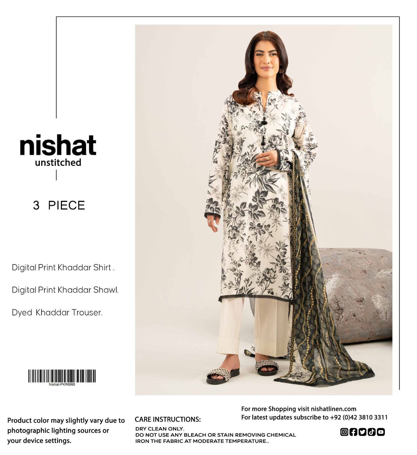 NISHAT KHADDAR THREE PIECE