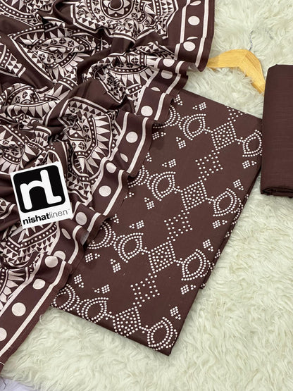 NISHAT KHADDAR THREE PIECE