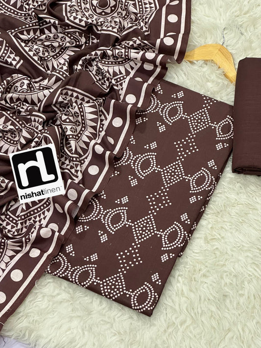 NISHAT KHADDAR THREE PIECE