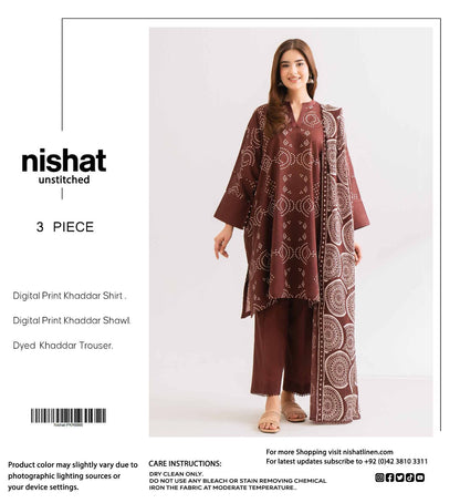 NISHAT KHADDAR THREE PIECE