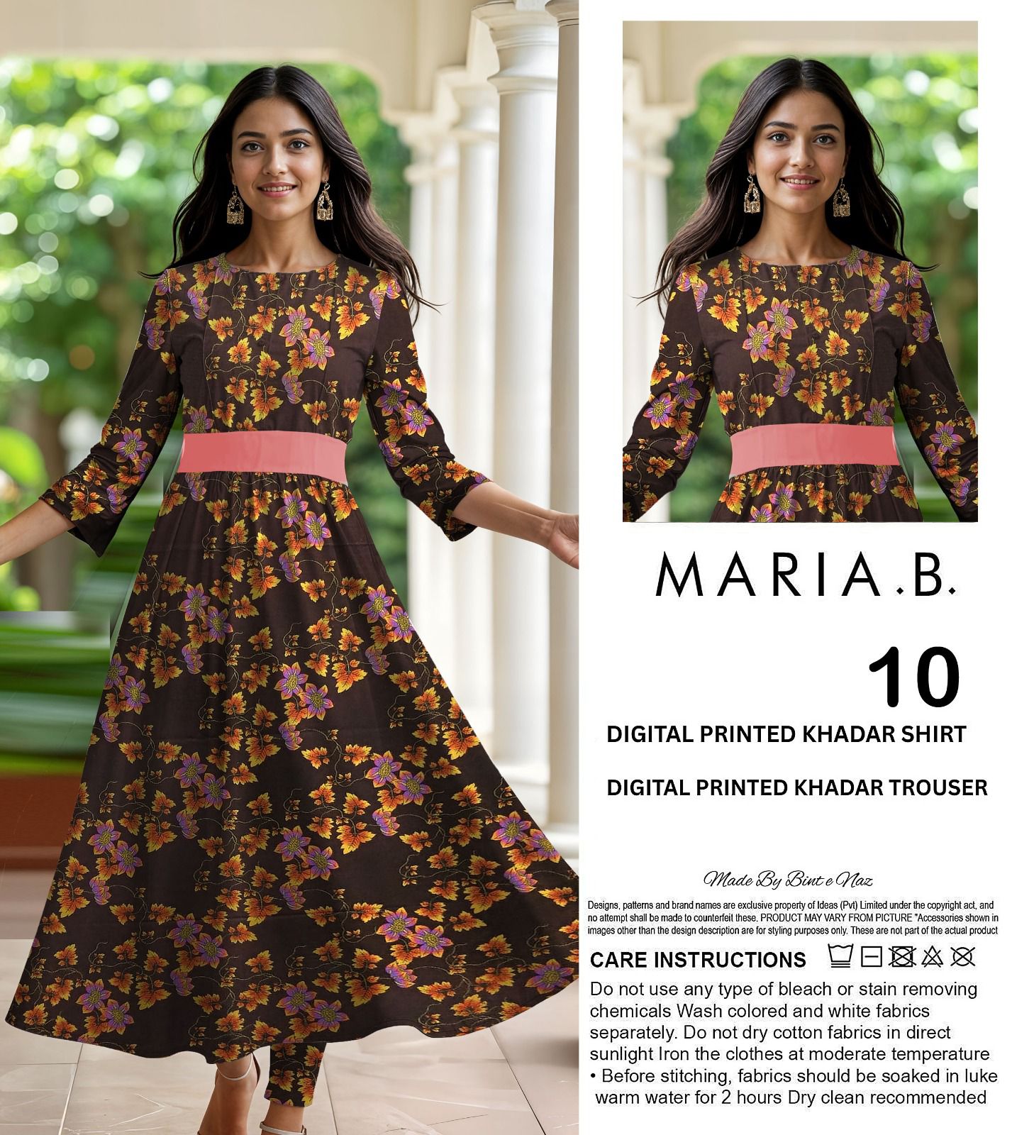 MARIA.B KHADDAR TWO PIECE