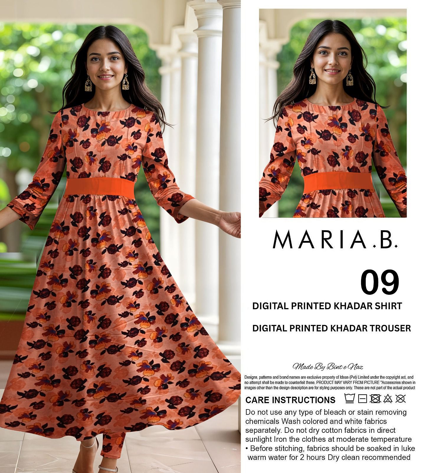 MARIA.B KHADDAR TWO PIECE