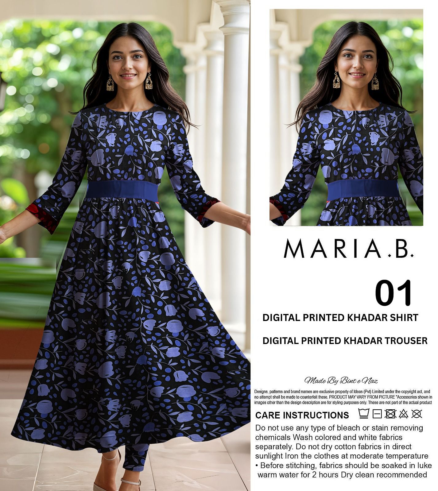 MARIA.B KHADDAR TWO PIECE