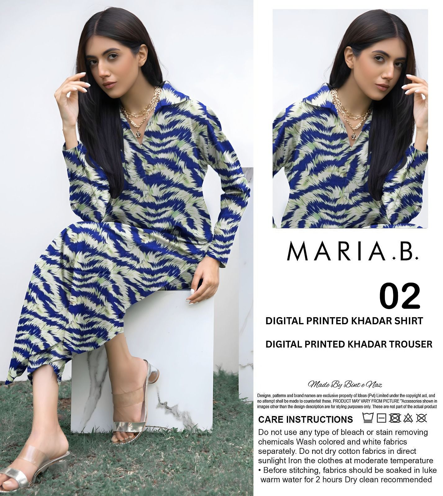 MARIA.B KHADDAR TWO PIECE