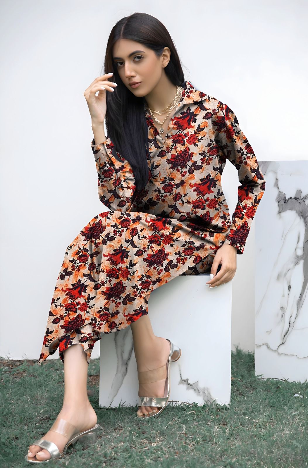 MARIA.B KHADDAR TWO PIECE