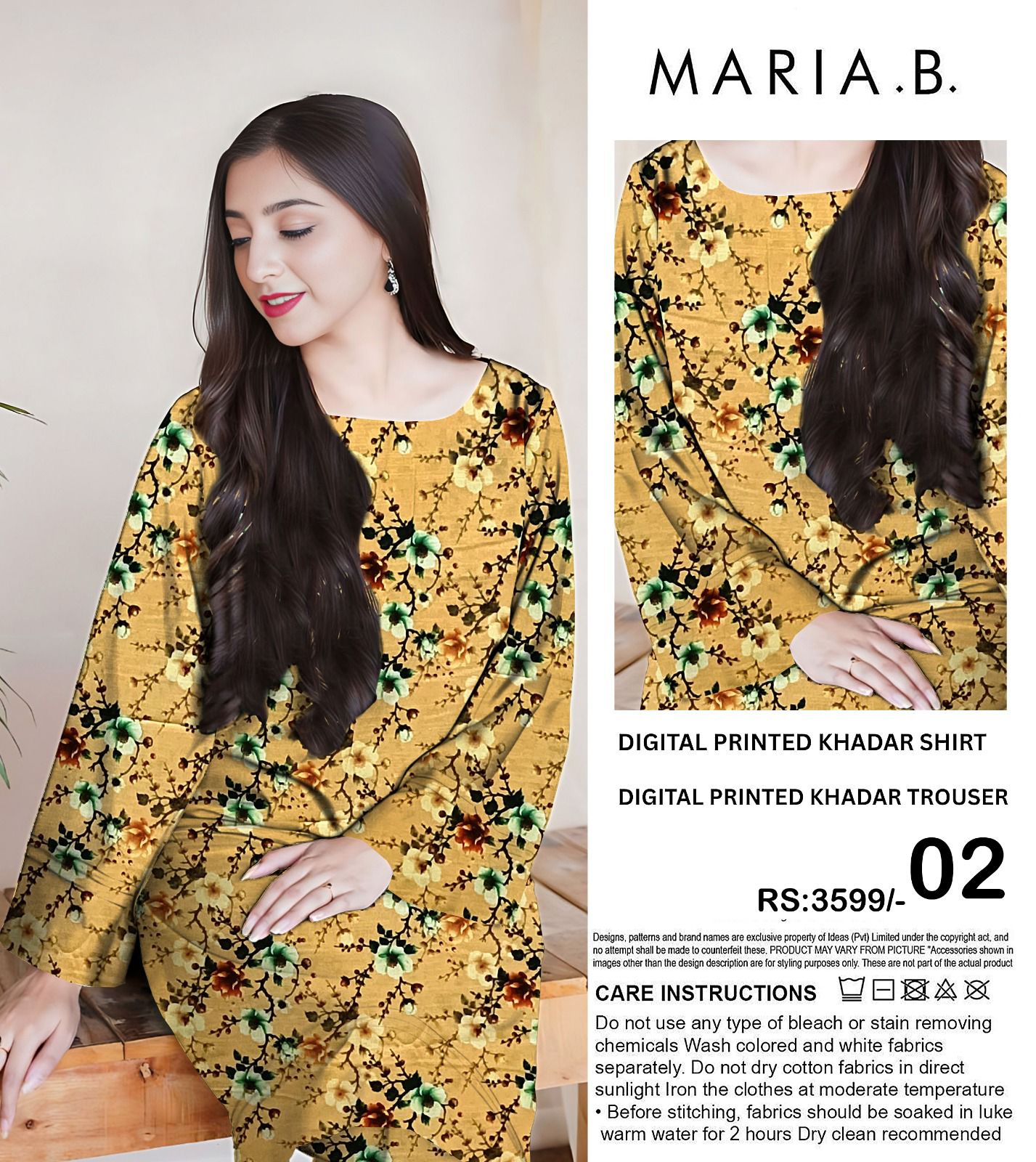 MARIA.B KHADDAR TWO PIECE