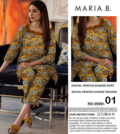 MARIA.B KHADDAR TWO PIECE