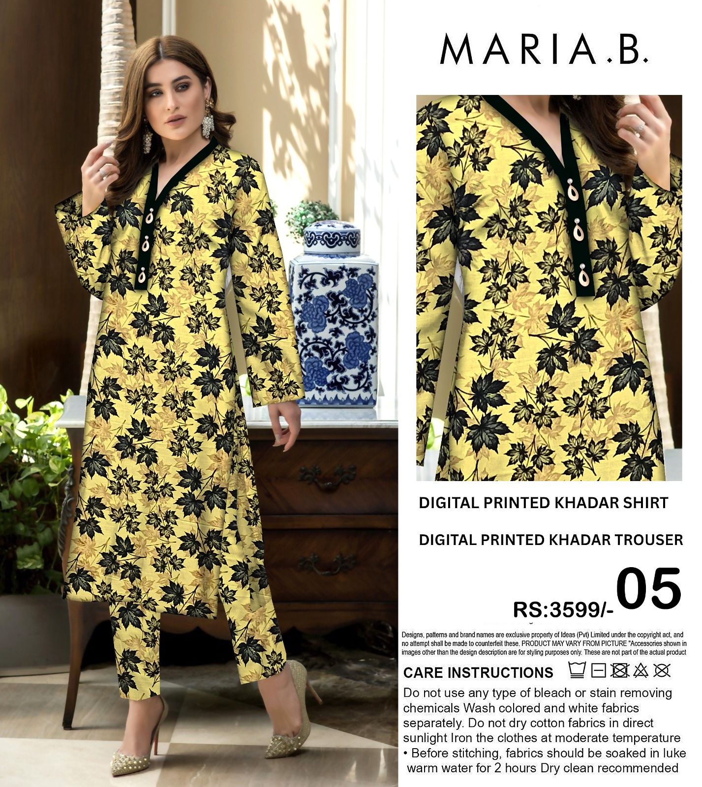 MARIA.B KHADDAR TWO PIECE