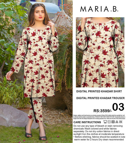 MARIA.B KHADDAR TWO PIECE