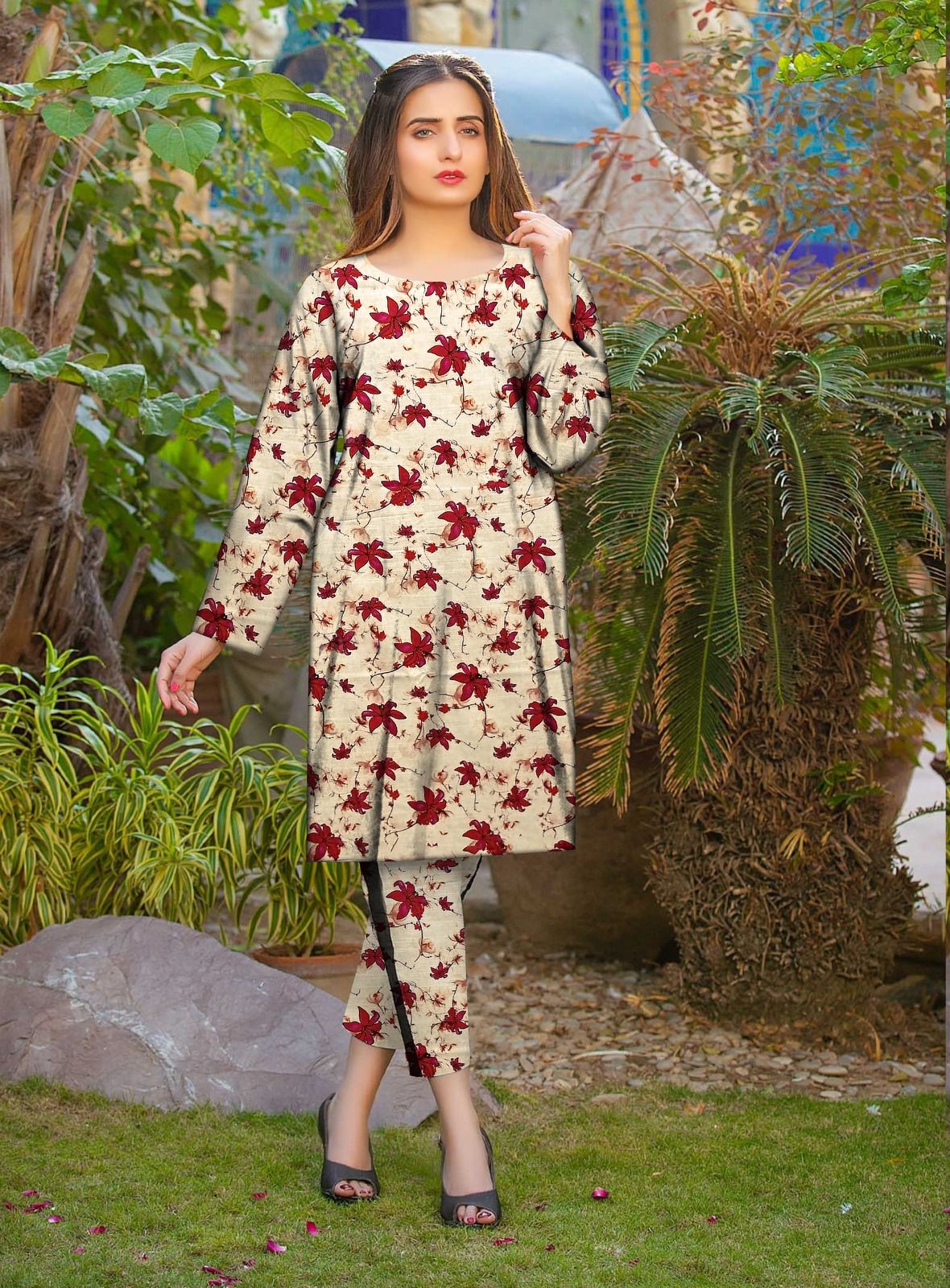 MARIA.B KHADDAR TWO PIECE